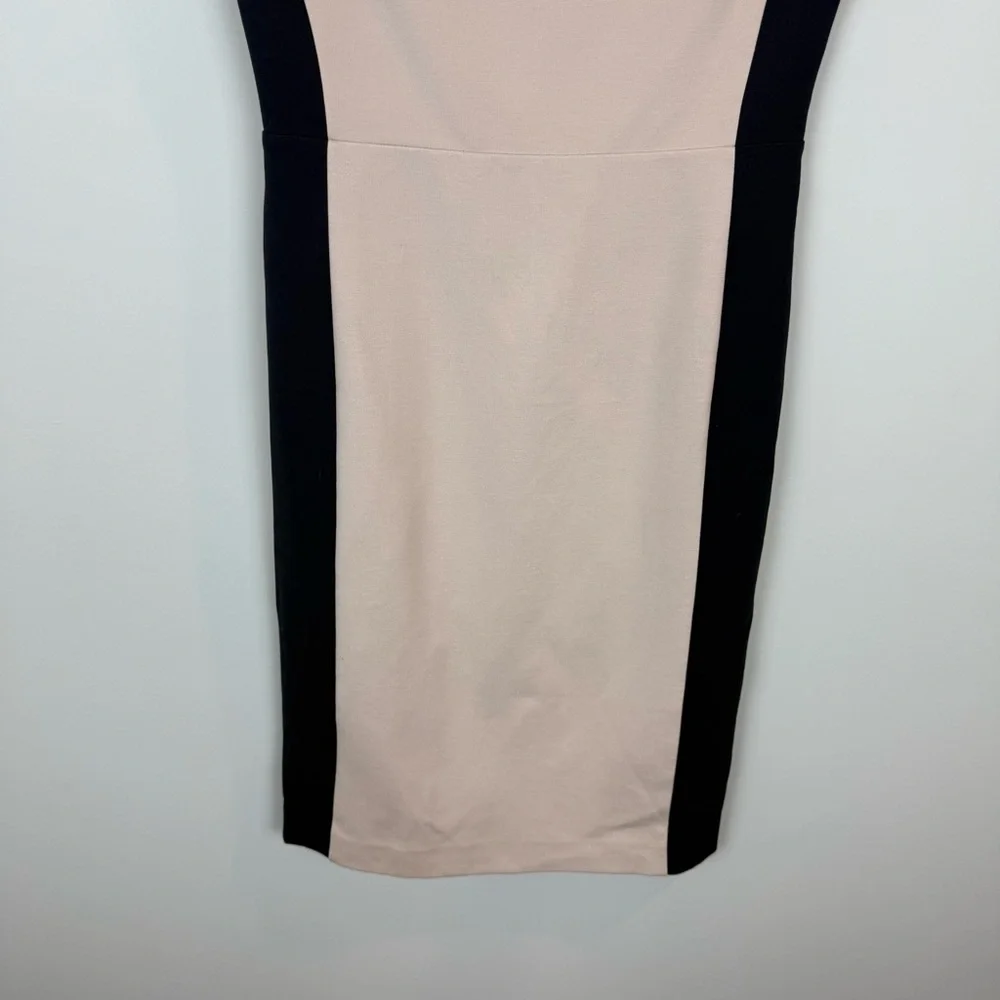 MaxMara Black Cream Colorblock Cap Sleeve Career Dress Sz 6